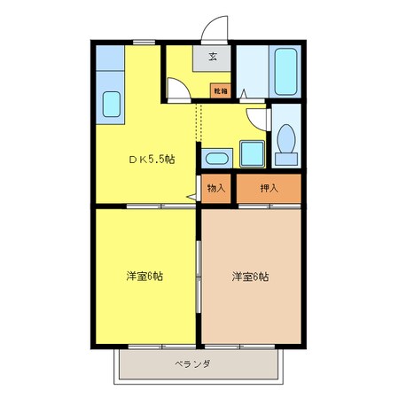 サニーソシアの物件間取画像